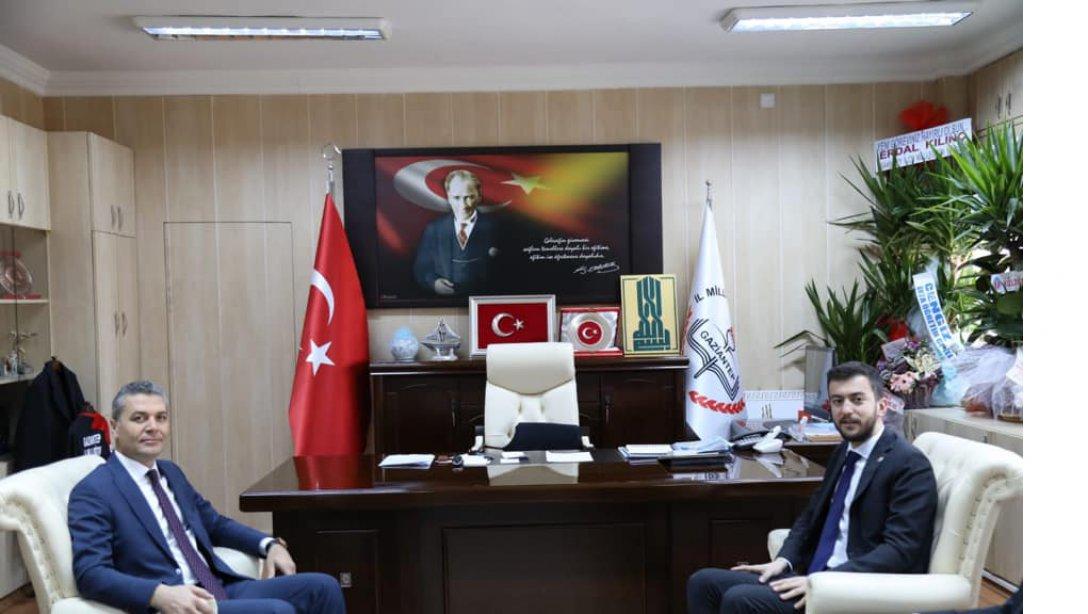 Gaziantep Milletvekili Sayın Müslüm YÜKSEL, İl Milli Eğitim Müdürümüz Yasin TEPE' yi ziyaret etti.