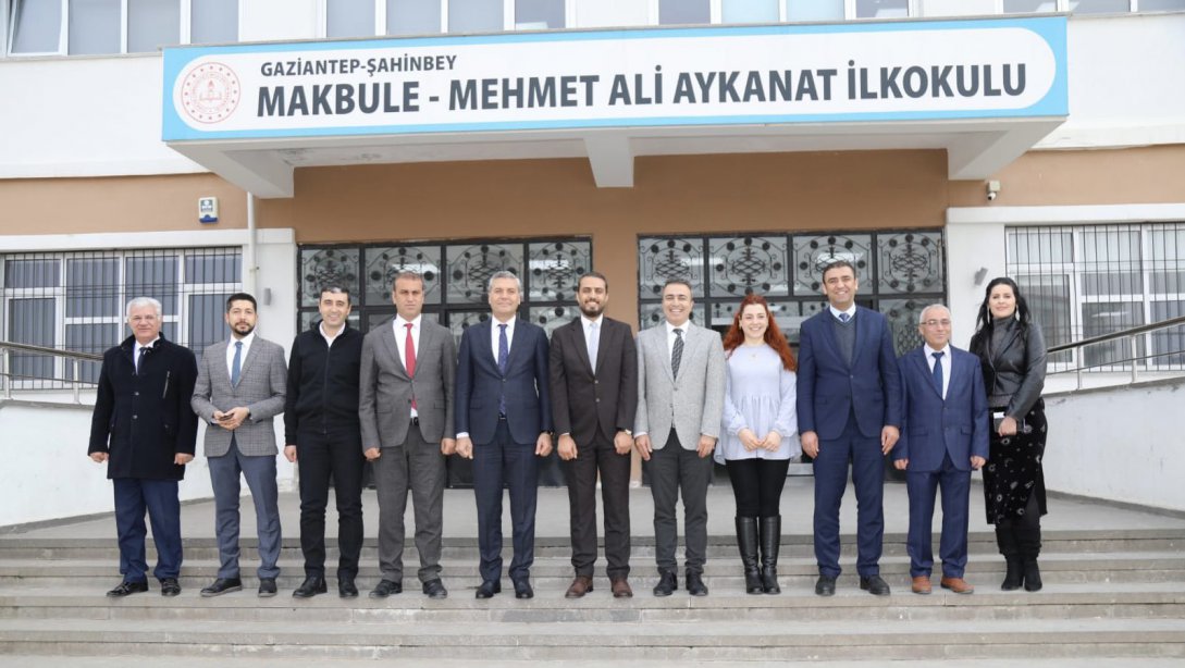 Şahinbey Kaymakamı Sn Hayrettin Çiçek ve İl Müdürümüz Yasin Tepe, Makbule-Mehmet Ali Aykanat İlkokulu'nu ziyaret ettiler.