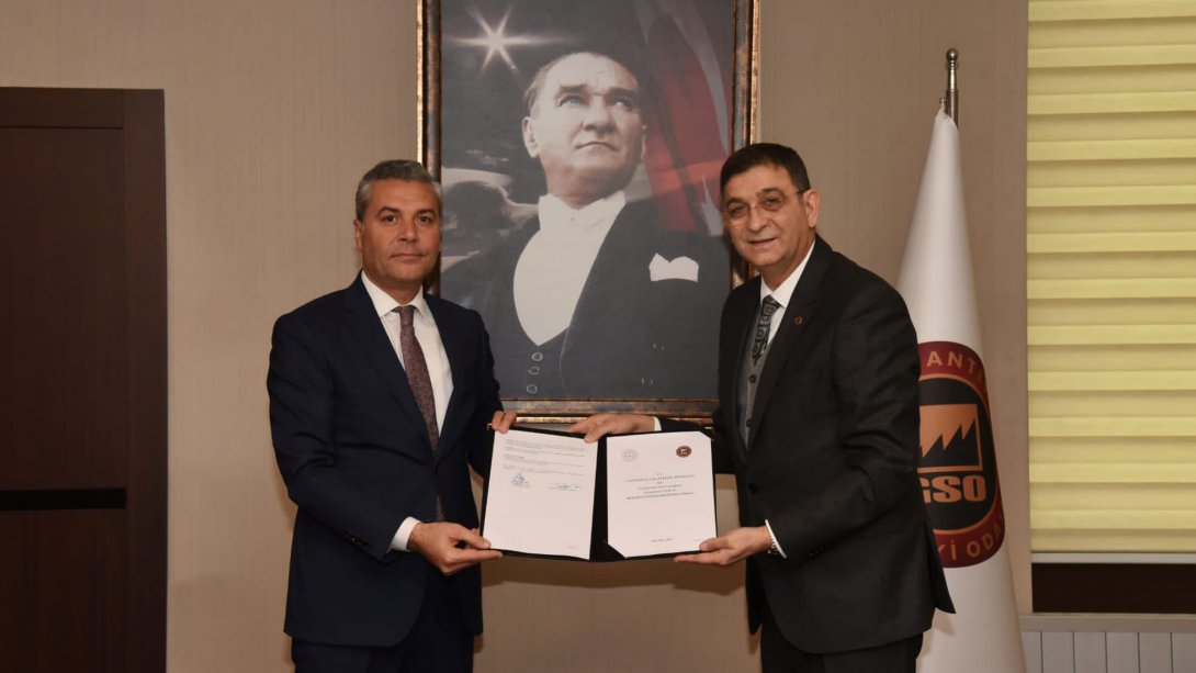 Müdürlüğümüz ve Gaziantep Sanayi Odası arasında Mesleki Eğitim İş Birliği Protokolü imzalandı