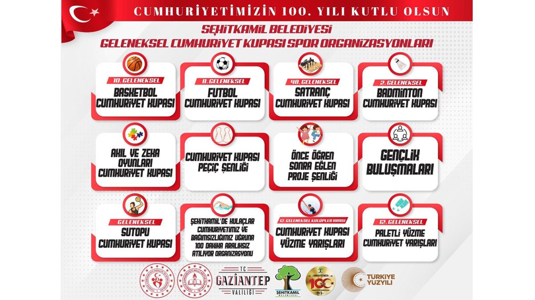 Şehitkâmil Belediyesi Geleneksel Cumhuriyet Kupası Spor Organizasyonları