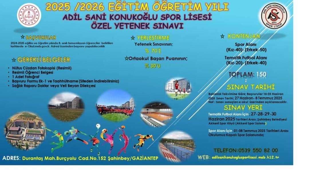 SPOR LİSELERİ YETENEK SINAVI HAKKINDA!